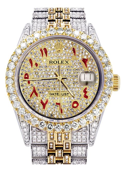 fully iced out rolex fake|iced out rolex datejust.